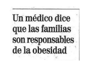 Familias y obesidad : El Mundo